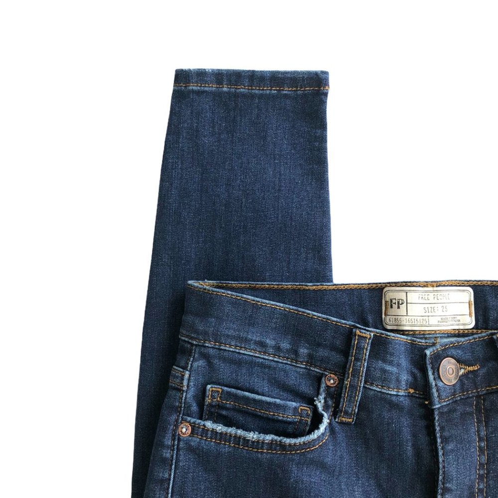 Free People Busted Knee Jeans Distressed Size 25 - Picture 6 of 10